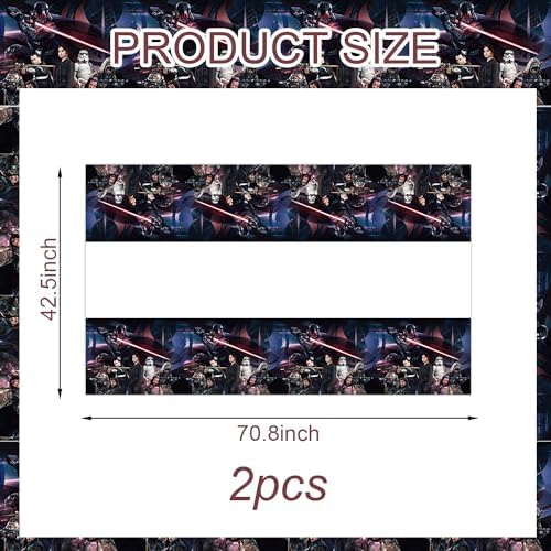 Omto 2pcs Star Wars Tablecloth for Birthday Parties