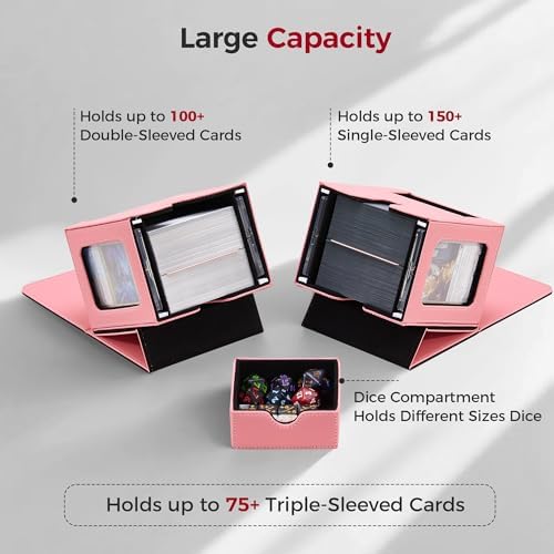 Zettokete MTG Commander Deck Box with Dice Tray and Dual Display