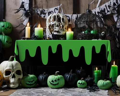 3 Pcs Ghost Themed Tablecloths 54x108 Inch Waterproof for Birthday Parties