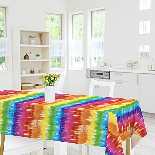 Iceyyyy 6pcs Tie Die Tablecover Rainbow Decor