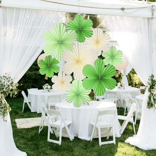 Yosawa 9PCS Paper Flowers Decorations for Wall Hanging Fans