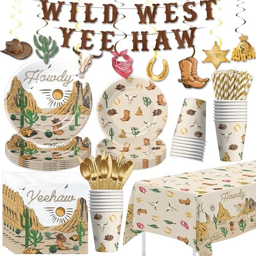 Western Party Supplies Set for 24 Guests