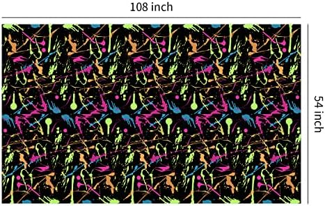 Neon Glow Tablecloth - 4 Pack for Birthday Party Decorations