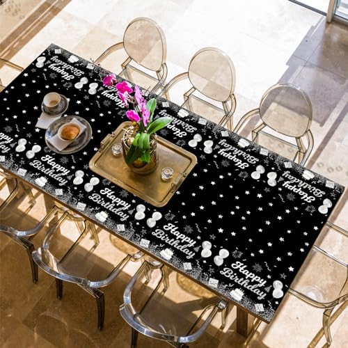 Happy Birthday Tablecloths 108x54 Inches Plastic Disposable