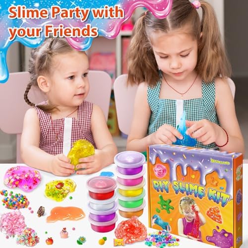 YOPINSAND 12 Cups DIY Slime Kit for Kids