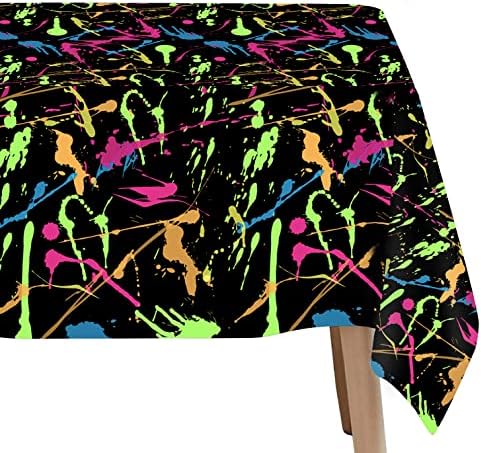 Neon Glow Tablecloth - 4 Pack for Birthday Party Decorations