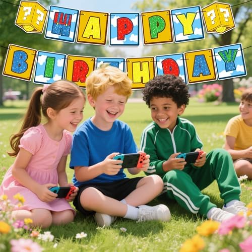 Pre-Strung Game Bro Birthday Banner for Gaming Lovers