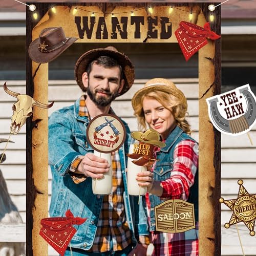 Jenlion Wild West Cowboy Birthday Party Decor Kit