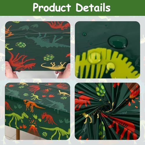 Staraise 3 Dinosaur Tablecloths for Birthday Party