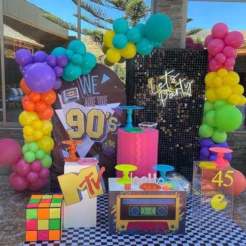 80s 90s Disco Party Decorations 149Pcs Balloon Kit