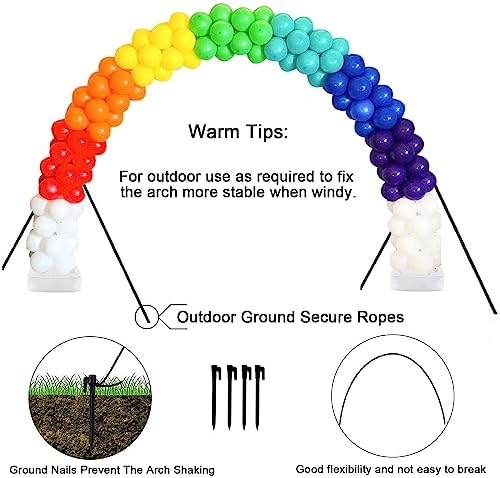 Reusable Balloon Arch Stand Kit 10FT Wide and 9FT Tall