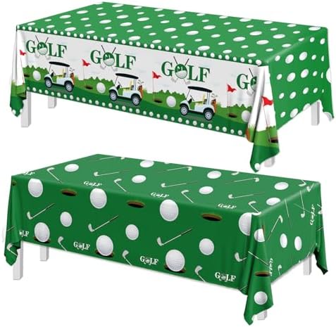 Golf Party Tablecloth 2pcs 87x51 Inch