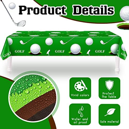 Patelai Golf Tablecloth for Sports Parties 86x51 Inch 2 Piece