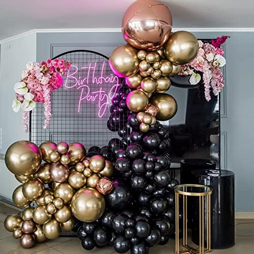 Rubfac Black Balloons Party Decor Kit 129pcs