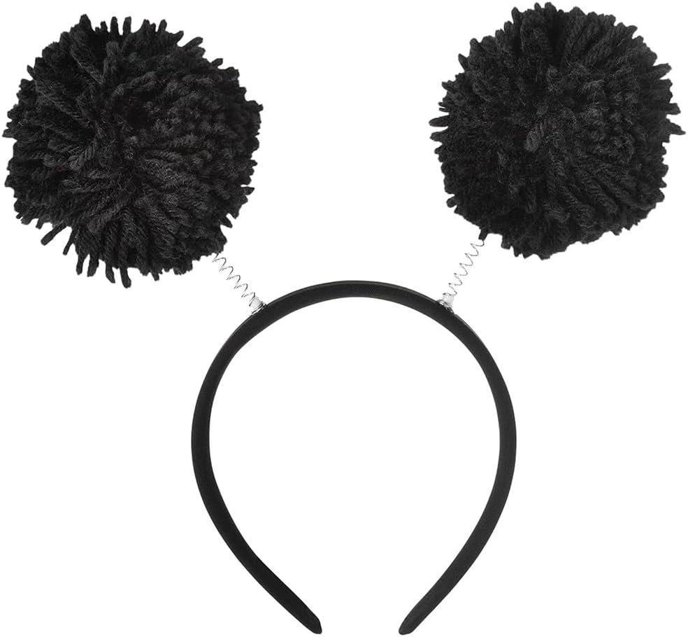 Amscan Pom Pom Headbopper - 9x425 Black 1 Count