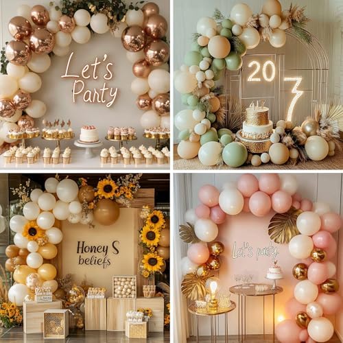White Sand Balloons 105pcs 5101218 Inch Garland Arch Kit for Parties