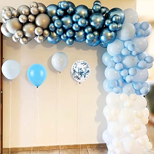 Blue and White Balloons Set for Birthday Parties