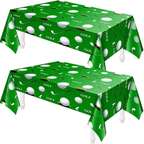 Patelai Golf Tablecloth for Sports Parties 86x51 Inch 2 Piece