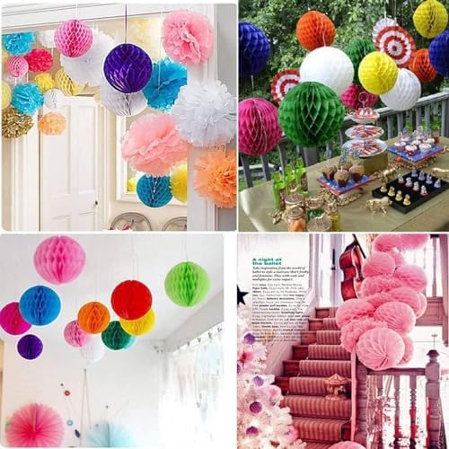 20pcs 3inch Green Honeycomb Flower Balls for Party Decorations