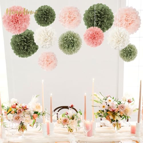 NICROHOME EUR Bridal Shower Decorations Set 12 PCS