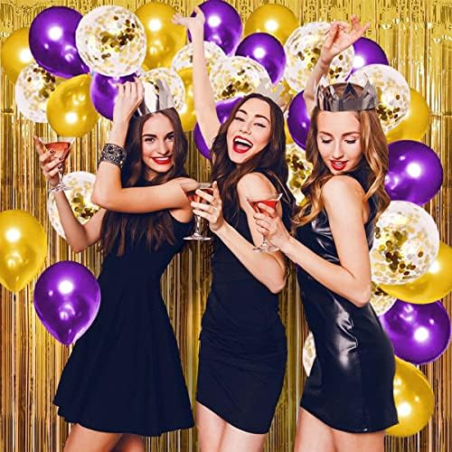 Purple and Gold Balloon Arch Kit 121 PCS Party Decor