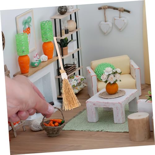 PRETYZOOM 10Pcs Mini Witch Brooms for Halloween Decor