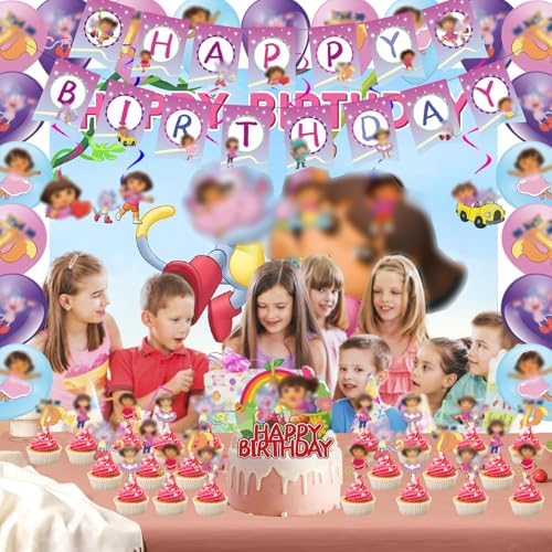 107Pcs Adventurer Theme Birthday Party Decoration Set