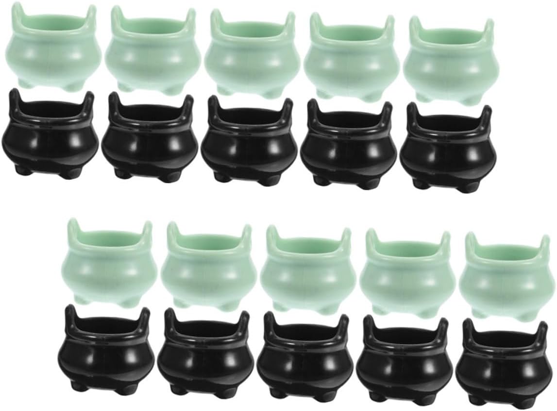 Toyvian 80pcs Miniature Witch Cauldron Pots Halloween Decorations