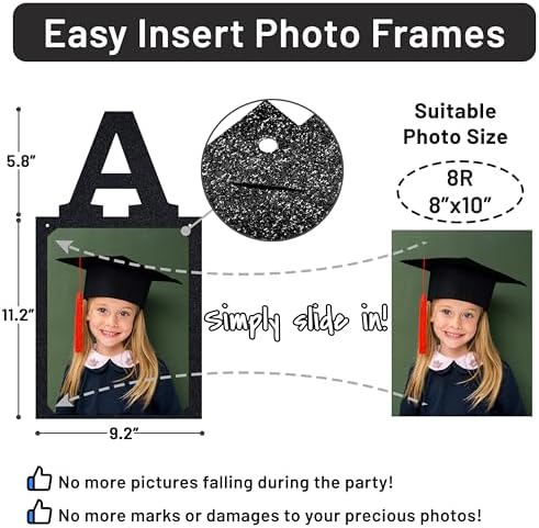 Class of 2025 Graduation Photo Banner with Pre-Strung Ribbons