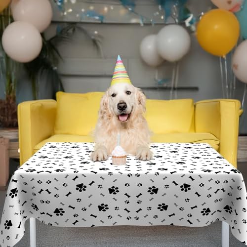Paw Print Tablecloth 2 Pack 54x108 Inches