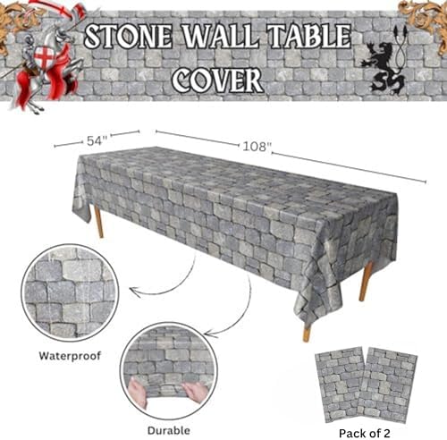 Blue Orchards Stone Wall Table Covers Pack of 2 - 54x108 XL