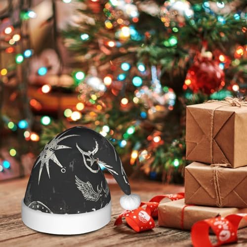 QINZHENG Supernatural Symbols Santa Hat