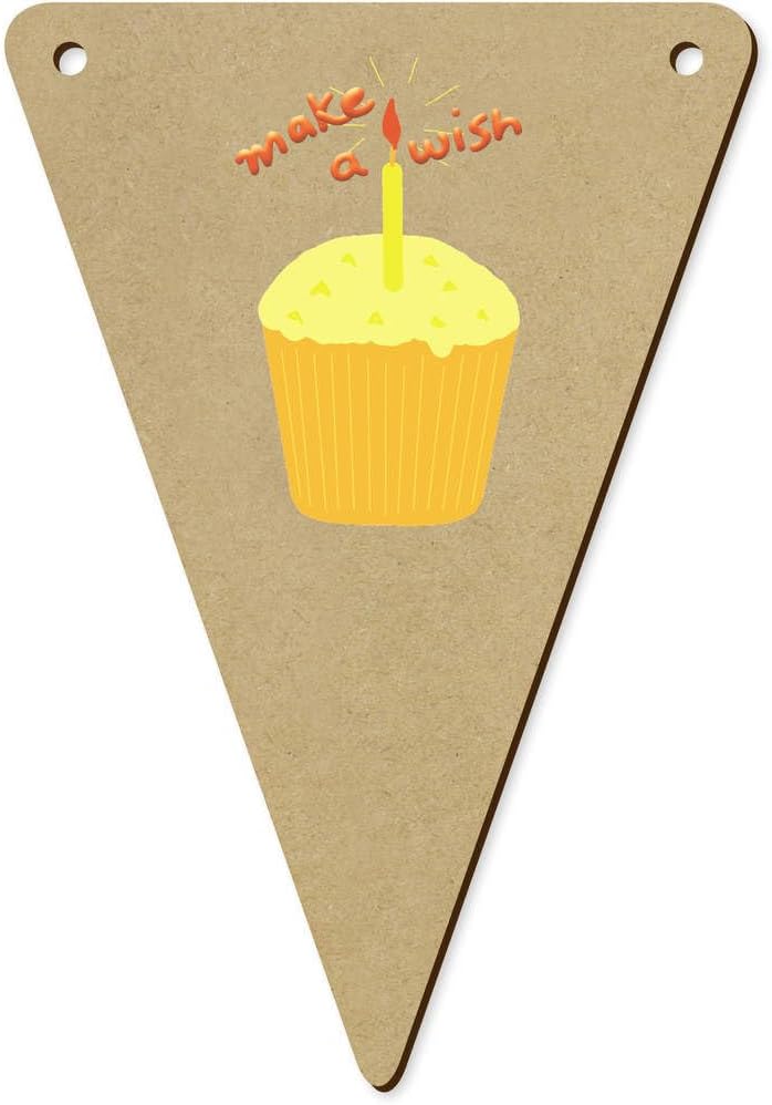5 x 140mm Making A Wish Wooden Bunting Flags