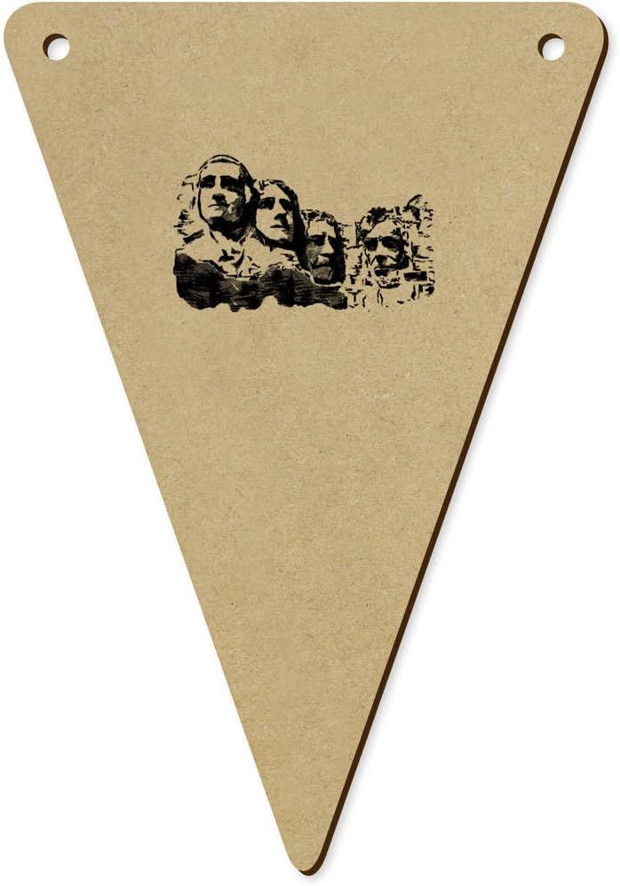 5 x 140mm Carved in Legacy Wooden Bunting Flags