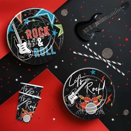 Rock And Roll Party Tableware Set for 24 Guests