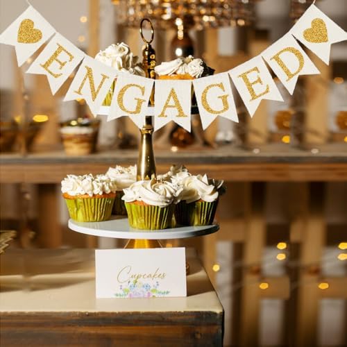 Burlap Engagement Decorations Prestrung Banner
