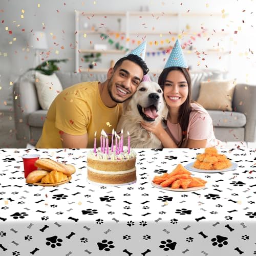 Paw Print Tablecloth 2 Pack 54x108 Inches