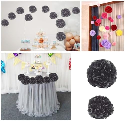 Ruidee 12 Piece Tissue Paper Pom Poms Decorations