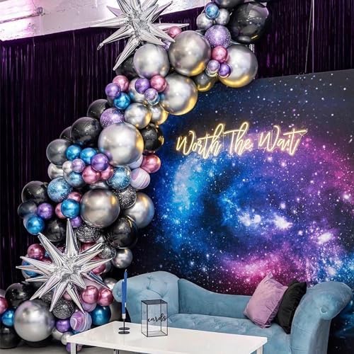 Galaxy Space Balloon Arch Garland Kit 144Pcs Decorations