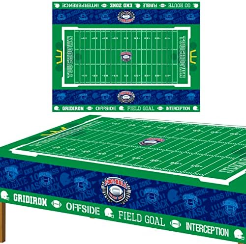Treasures Gifted Football Tablecloth Set of 3 for Parties