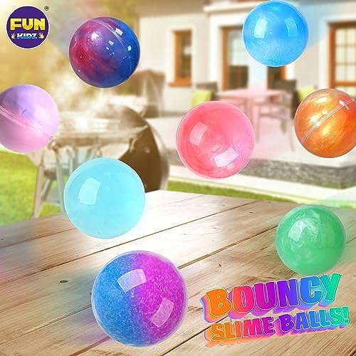FunKidz 25 Variety Slime Balls for Kids Party Favors
