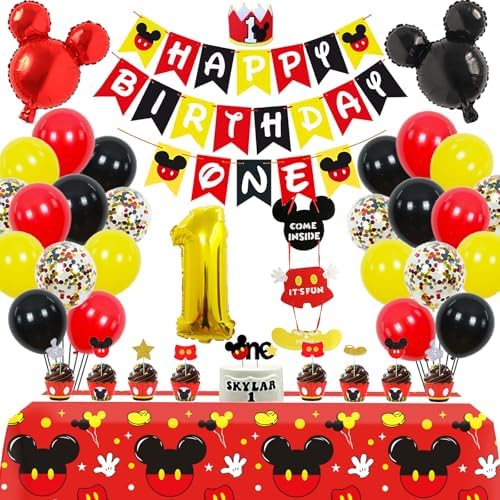Family Pro 1st Birthday Party Supplies Decorations 58Pcs