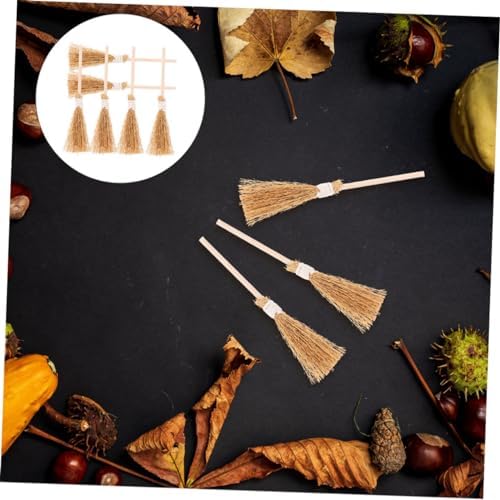 PRETYZOOM 12Pcs Miniature Witch Brooms Halloween Decor