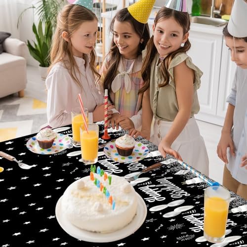 Happy Birthday Tablecloths 108x54 Inches Plastic Disposable