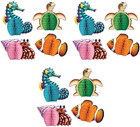 Beistle Sea Creatures Honeycomb Centerpieces Pack of 3