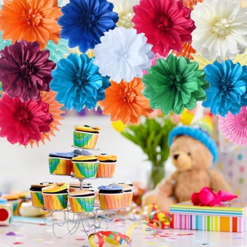 12pcs 10in 12in Tissue Paper Flower Decor Kit