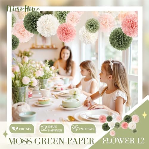 NICROHOME EUR Bridal Shower Decorations Set 12 PCS