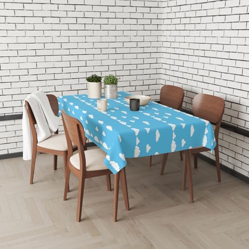 Blue Sky White Clouds Party Tablecloth 54x108 Inch