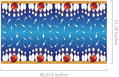 2 Pcs Bowling Party Tablecloth 54x87 Inch