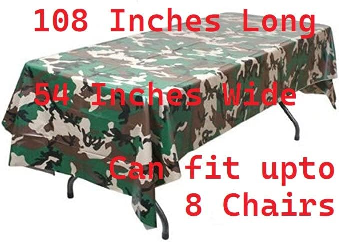Oojami Camouflage Tablecloths Set of 4 54x108 Inches
